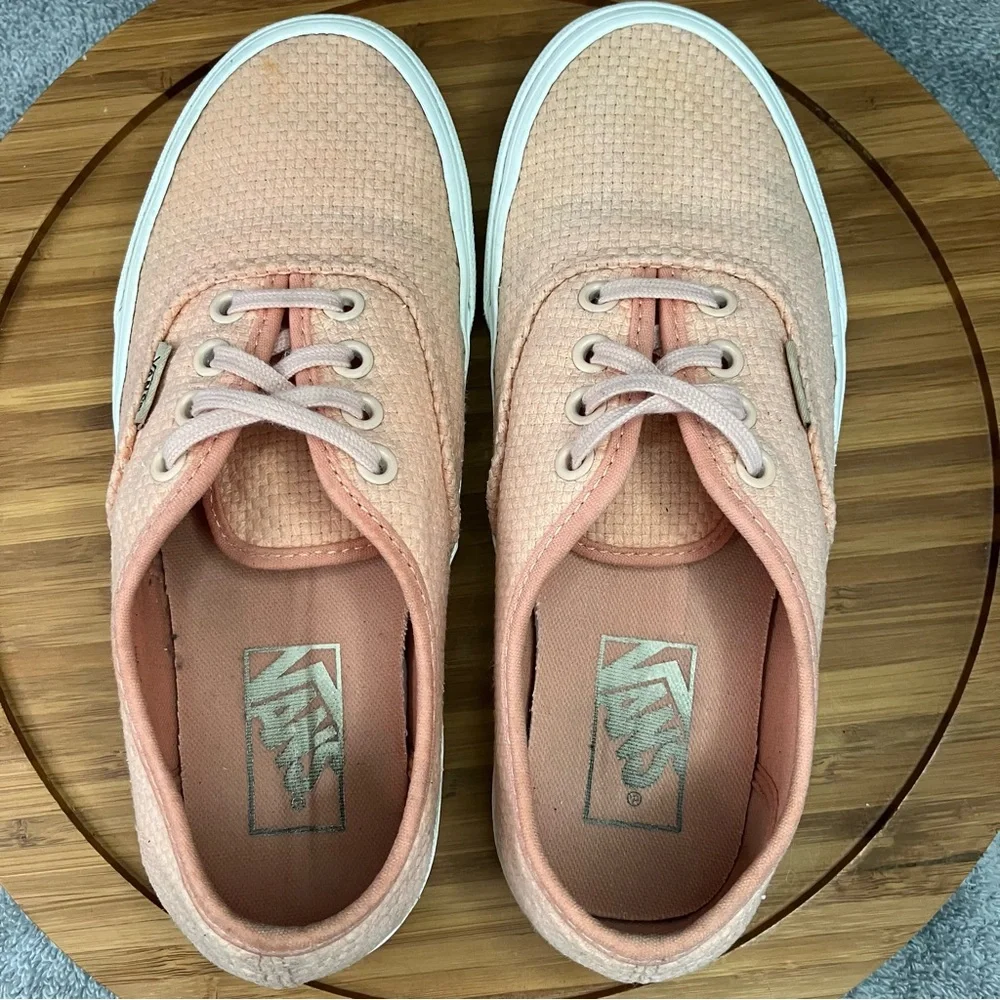 VANS Authentic woven check women's shoes size 6.5 skateboard sneakers - Picture 4 of 8